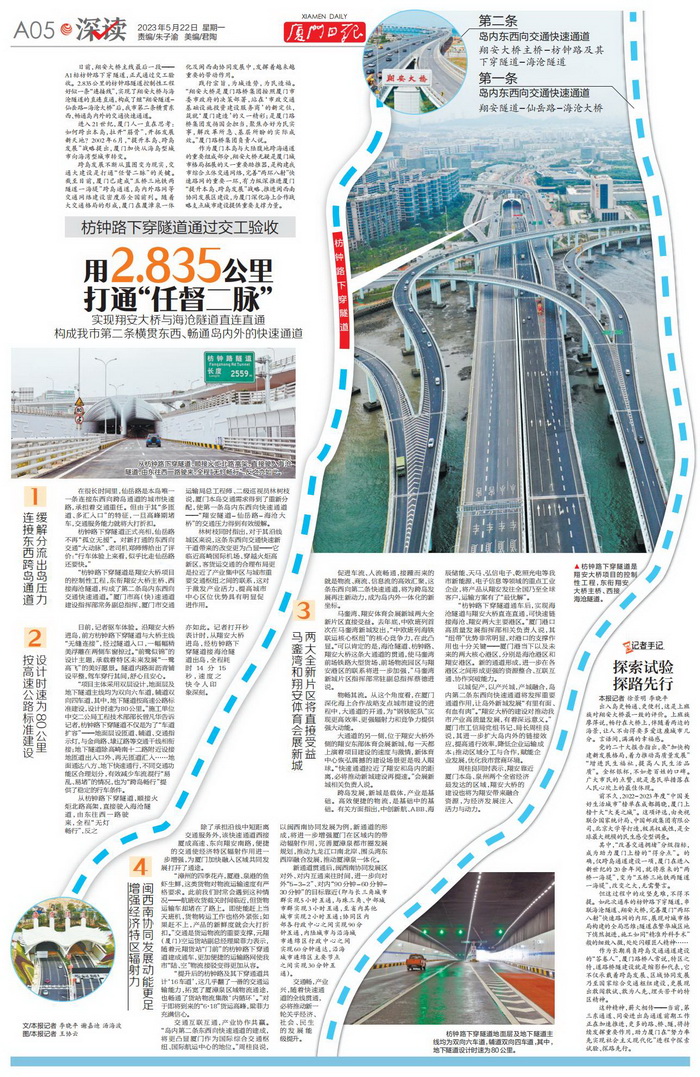 0522【集團(tuán)黨辦】廈門日?qǐng)?bào)：枋鐘路下穿隧道通過交工驗(yàn)收，用2.835公里打通“任督二脈”_調(diào)整大小.jpg